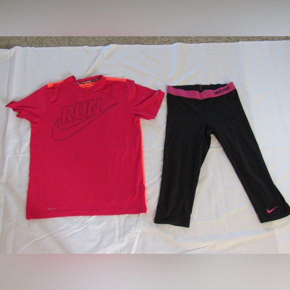 Nike running dri-fit set short sleeve - Picture 1 of 3